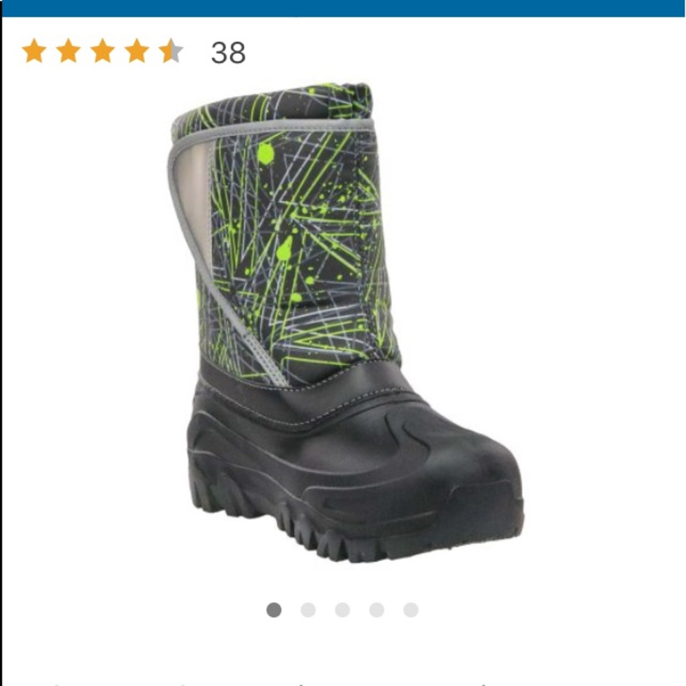 Light up toddler snow boots - lime